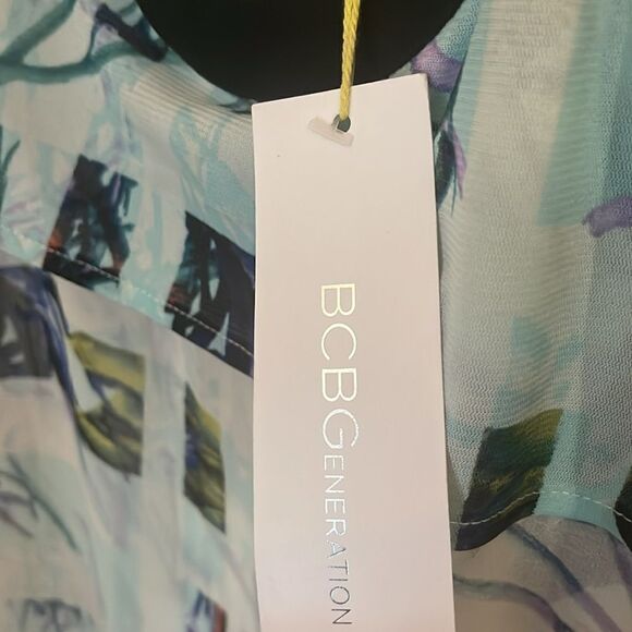 BCBGenerationFloral Sheer  Blouse  NWT  Small - Picture 5 of 11